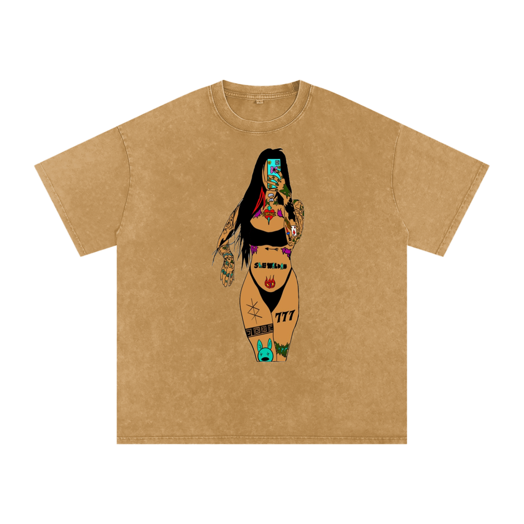 WE WILDIN Snow Washed Tee