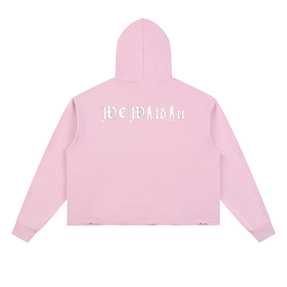 Vintage Washed Frayed-Hem Hoodie