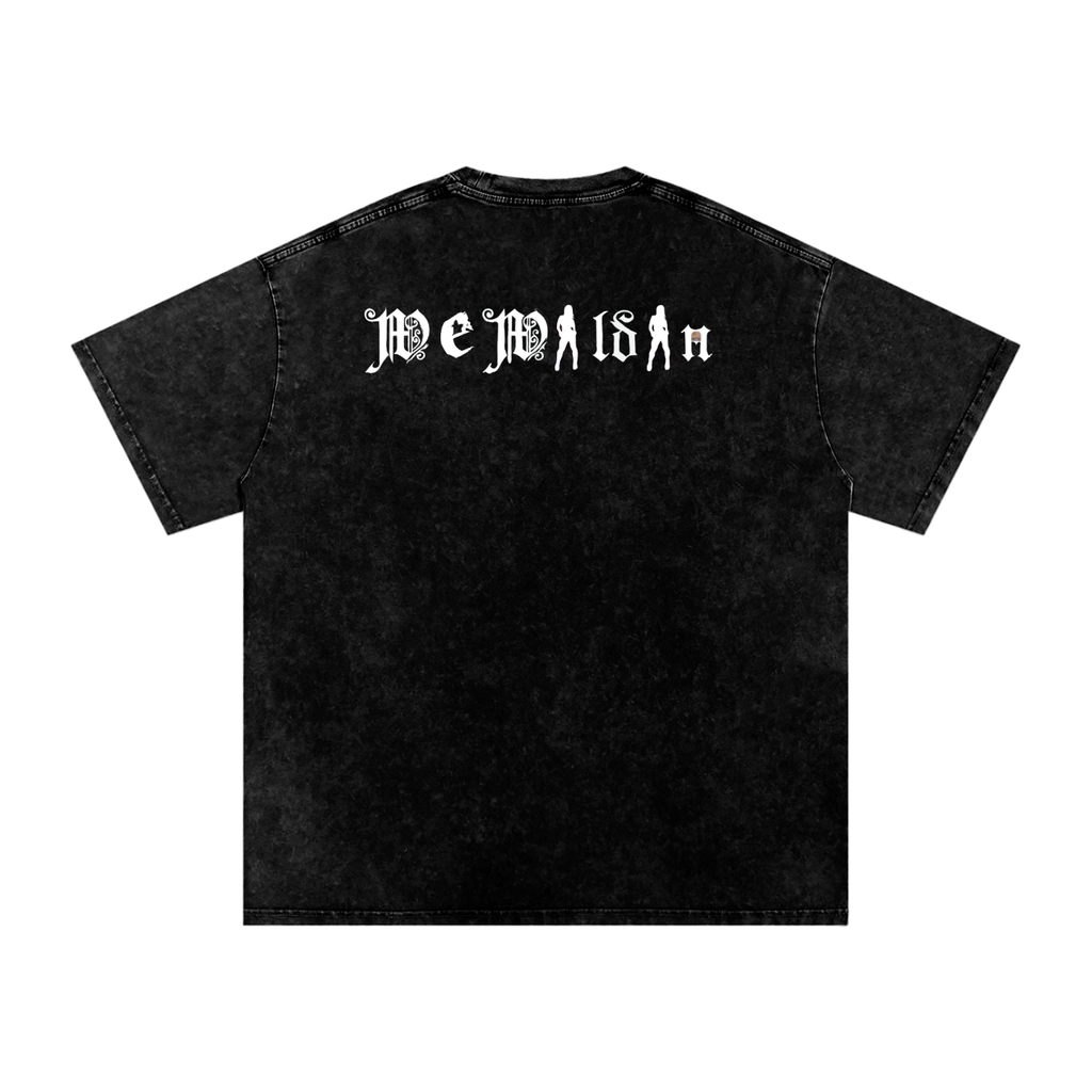 WE WILDIN Snow Washed Tee — Black