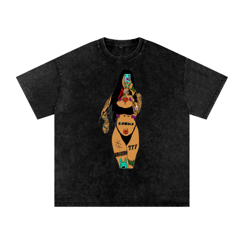 WE WILDIN Snow Washed Tee