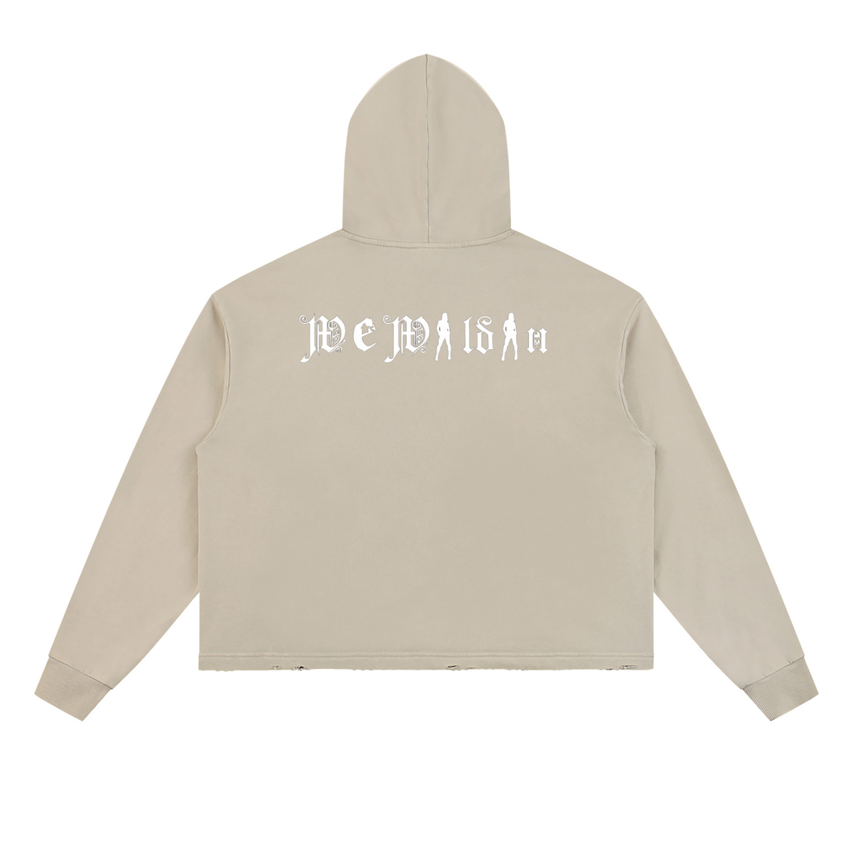 Vintage Washed Frayed-Hem Hoodie